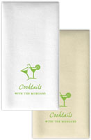 Personalized Linen-Like Guest Towels by Rytex (Cocktails Motif)