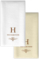 Personalized Linen-Like Guest Towels by Rytex (Decorative Initial Motif)