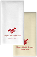 Personalized Linen-Like Guest Towels by Rytex (Lobster Motif)