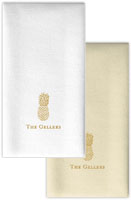 Personalized Linen-Like Guest Towels by Rytex (Pineapple Motif)