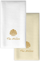 Personalized Linen-Like Guest Towels by Rytex (Shell Motif)