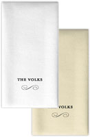 Personalized Linen-Like Guest Towels by Rytex (Swash Motif)