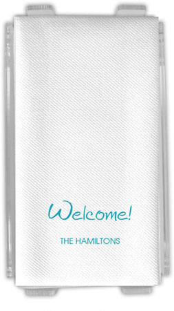 Personalized Linen-Like Guest Towels by Rytex (Welcome)