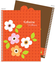 Spark & Spark Note Notebooks - Preppy Flowers (Orange)