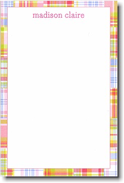 Boatman Geller Notepads - Pink Madras Patch