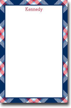 Boatman Geller Notepads - Ashley Plaid Navy Boatman Geller Notepads - Ashley Plaid Navy