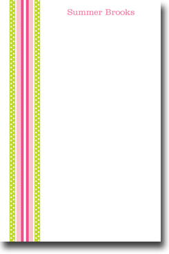 Boatman Geller Notepads - Grosgrain Ribbon Pink & Green