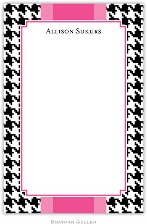 Boatman Geller Notepads - Alex Houndstooth Black