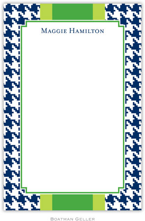 Boatman Geller Notepads - Alex Houndstooth Navy