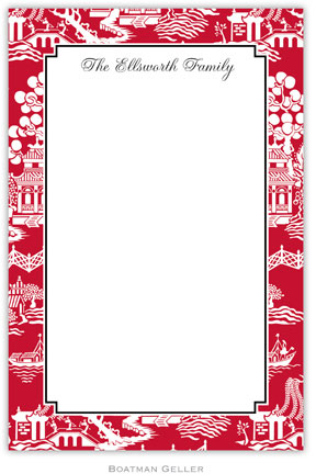 Boatman Geller Notepads - Chinoiserie Red