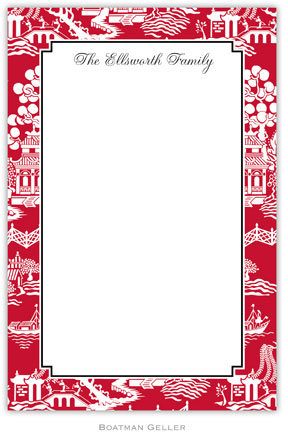 Boatman Geller Notepads - Chinoiserie Red Boatman Geller Notepads - Chinoiserie Red