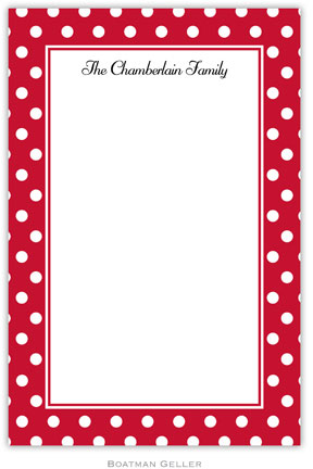 Boatman Geller Notepads - Polka Dot Cherry