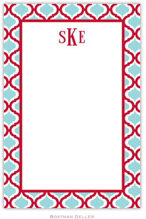 Boatman Geller Notepads - Kate Red & Teal