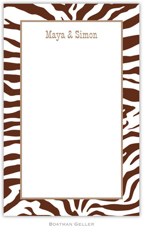 Boatman Geller - Create-Your-Own Personalized Notepads (Zebra)