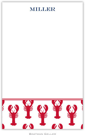 Boatman Geller Notepads - Lobsters Red