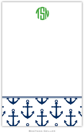 Boatman Geller Notepads - Anchors Navy