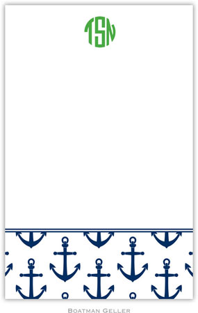 Boatman Geller Notepads - Anchors Navy Boatman Geller Notepads - Anchors Navy