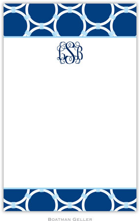 Boatman Geller Notepads - Bamboo Rings Navy Boatman Geller Notepads - Bamboo Rings Navy