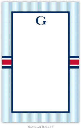 Boatman Geller Notepads - Seersucker Band Red & Navy Boatman Geller Notepads - Seersucker Band Red & Navy