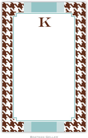 Boatman Geller Notepads - Alex Houndstooth Chocolate