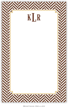 Boatman Geller Notepads - Herringbone Chocolate