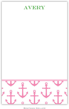 Boatman Geller Notepads - Anchors Pink