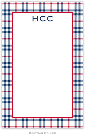 Boatman Geller Notepads - Miller Check Navy & Red Boatman Geller Notepads - Miller Check Navy & Red
