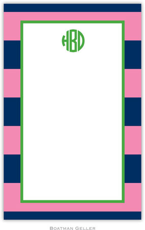 Boatman Geller Notepads - Rugby Navy & Pink