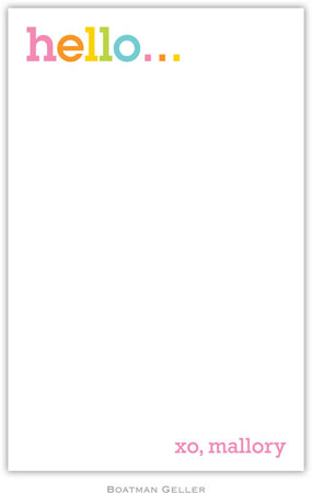Boatman Geller Notepads - Rainbow Hello Boatman Geller Notepads - Rainbow Hello