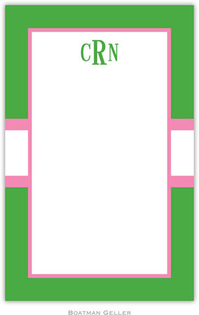 Boatman Geller Notepads - Stripe Kelly & Bubblegum Boatman Geller Notepads - Stripe Kelly & Bubblegum