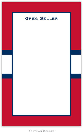 Boatman Geller Notepads - Stripe Red & Navy Boatman Geller Notepads - Stripe Red & Navy