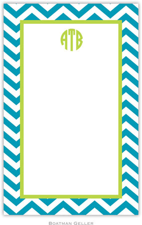 Boatman Geller - Create-Your-Own Personalized Notepads (Chevron Turquoise)