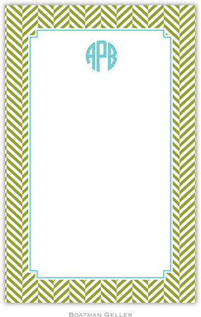 Boatman Geller - Create-Your-Own Personalized Notepads (Herringbone Jungle) Boatman Geller - Create-Your-Own Personalized Notepads (Herringbone Jungle)