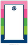 Boatman Geller Notepads - Bold Stripe Pink Green & Navy