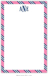 Boatman Geller Notepads - Repp Tie Pink & Navy