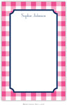 Boatman Geller - Create-Your-Own Personalized Notepads (Classic Check Raspberry)