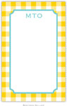 Boatman Geller - Create-Your-Own Personalized Notepads (Classic Check Sunflower)