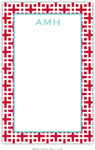 Boatman Geller - Create-Your-Own Personalized Notepads (Lattice Cherry)