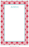 Boatman Geller - Create-Your-Own Personalized Notepads (Lattice Cherry)