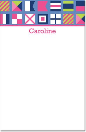 Boatman Geller Notepads - Nautical Flags Pink Boatman Geller Notepads - Nautical Flags Pink