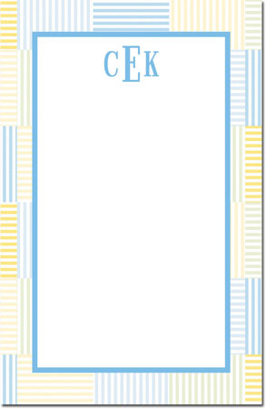 Boatman Geller Notepads - Seersucker Patch Light Blue