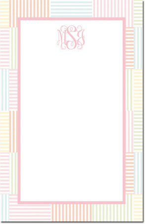 Boatman Geller Notepads - Seersucker Patch Light Pink