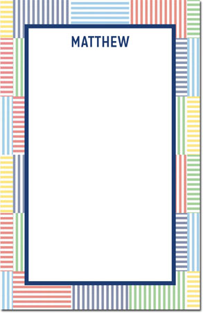 Boatman Geller Notepads - Seersucker Patch Blue Boatman Geller Notepads - Seersucker Patch Blue
