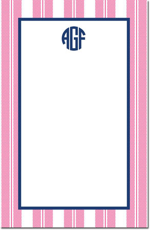 Boatman Geller Notepads - Vineyard Stripe Raspberry Boatman Geller Notepads - Vineyard Stripe Raspberry