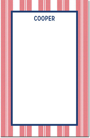 Boatman Geller Notepads - Vineyard Stripe Cherry