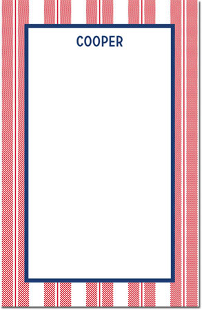 Boatman Geller Notepads - Vineyard Stripe Cherry Boatman Geller Notepads - Vineyard Stripe Cherry