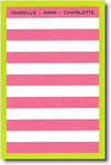 Boatman Geller Notepads - Dark Pink Stripe/Lime Border