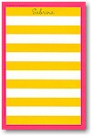 Boatman Geller Notepads - Rugby Stripeyellow/Pink Border
