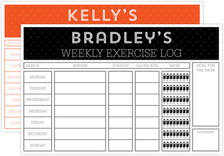 Great Gifts by Chatsworth Weekly Calendar Pads - Weekly Exercise Log