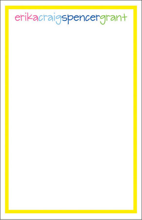Donovan Designs Notepads - AK Camille (Yellow)